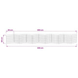 Gabion Basket Galvanised Steel 300x30x50 cm 142538