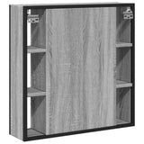 Bathroom Mirror Cabinet Grey Sonoma 60x16x60 cm Engineered Wood 842429