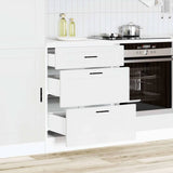 Kitchen Base Cabinet Porto White Engineered Wood 854259