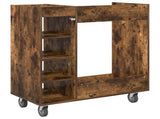 Golf Cabinet with Wheel Plain Smoked Oak 90 x 45 x 98 cm 899467
