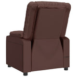 Recliner Chair Brown Faux Leather 348044