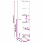 Wardrobe Artisian Oak 50x50x200 cm Engineered Wood 3307719