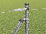 Hexagonal Fence with Concrete Base 25 x 1.5 m Galvanised Steel 3353812