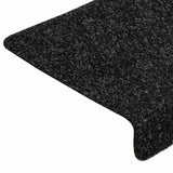 ZNTS Stair Mats Self-adhesive 30 pcs Black 65x21x4 cm 3365693