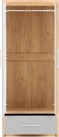 ZNTS Seville 2 Door 1 Drawer Wardrobe 100-101-072