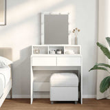 Dressing Table with LED White 80x41x144.5 cm 848178