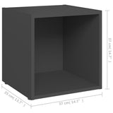 TV Cabinets 4 pcs Grey 37x35x37 cm Engineered Wood 805506
