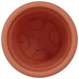 Round Flower Pot 24 pcs Brick Red 22 x 18 cm Plastic 42020289