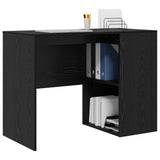 Desk with Shelf Black Oak 102 x 50 x 75 cm Engineered Wood 869539