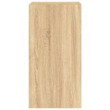 TV Wall Cabinet with LED Lights Sonoma Oak 40.5x35x80 cm 837262