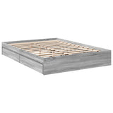 Bed Frame with Drawers without Mattress Grey Sonoma 150x200 cm King Size 3280655