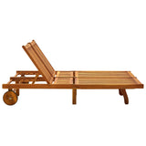 311873 2-Person Sun Lounger Solid Acacia Wood