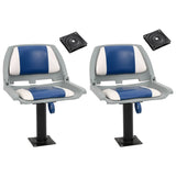 Boat Seats 2 pcs with Pedestal 360&deg Rotatable 3294955