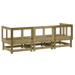 ZNTS 3 Piece Garden Lounge Set Impregnated Wood Pine 825421