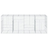 Gabion Basket with Cover 400x100x150 cm Galvanised Iron 3295216