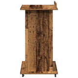 Podium with Drawer Old Wood 55 x 55 x 107 cm Engineered Wood 862297