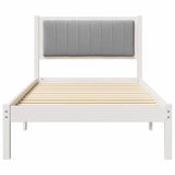 Bed Frame with Upholstered Headboard Light Grey 90 x 190 cm 878298