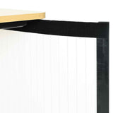 Trade Show Counter Light Brown and White 80 x 40 x 93 cm 42046607