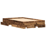 Bed Frame with Drawer Old Wood 120 x 190 cm Engineered Wood 3333978