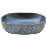 Countertop Basin Black and Grey Oval 47x33x13 cm Ceramic 155068