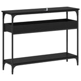 Console Table Black oak 100 x 29 x 75 cm Engineered wood 883524