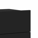 Bedside Cabinets 2 pcs Black 40x30x30 cm Engineered Wood 801056