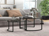 Two-Piece Nest of Glass-Top Coffee Tables T3398P344257