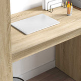 Desk with Shelf Sonoma Oak 113 x 54 x 120 cm Engineered Wood 869276
