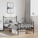 Bed Frame Black Steel Single Industrial Bed Frame Rectangular 353550