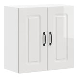Kitchen Wall Cabinet "Kalmar" High Gloss White Engineered Wood 853579