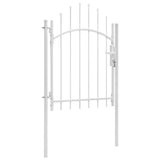 ZNTS Garden Gate Steel 1x2 m White 143065