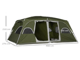 Camping Tent, Family Tent 4-8 Person 2 Room, with Large Mesh Windows, Easy Set Up for Backpacking T3398P348715