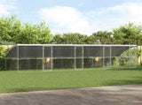Dog Kennel 4 pcs Silver 8 x 2 x 2 m Galvanised steel 3368327