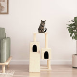 Cat Tree with Sisal Scratching Posts Cream 82 cm 171777