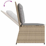 Garden Bench Beige Poly Rattan 3394470