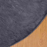 Faux Sheepskin Rug TAFALLA Anthracite 200 cm Polyester 42021605