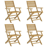 Folding Garden Chairs 4 pcs 54.5x61.5x86.5 cm Solid Wood Acacia 365738