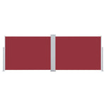 Retractable Side Awning Red 100x1000 cm 48477