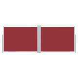 Retractable Side Awning Red 100x1000 cm 48477