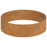 Garden Planter Brown 120 x 120 x 20 cm Weathering Steel 873661