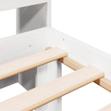 Bookcase Bed without Mattress White 90x200cm Solid Wood Pine 3322596