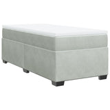 Box Spring Bed with Mattress Light Grey 90x200 cm Velvet 3285257