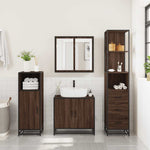 ZNTS Bathroom Cabinet Brown Oak 35x37.5x166 cm Engineered Wood 849248