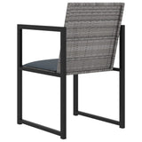 ZNTS 5 Piece Outdoor Dining Set with Cushions Poly Rattan Grey 317184