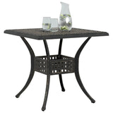 ZNTS Garden Table Bronze 80x80x75 cm Cast Aluminium 4002811