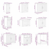 14 Piece Kitchen Cabinet Set Lucca White Engineered Wood 3314981