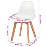 Dining Chairs 4 pcs White Plastic 244772