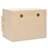Chicken Laying Nest 2 Compartments 63x40x45 cm Solid Pine Wood 170652