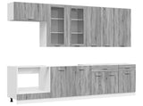 Kitchen Unit LYON 8 pcs Grey Sonoma Engineered Wood 3438216
