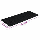 Stair Mats Self-adhesive 15 pcs 60x25 cm Black Rectangular 326914